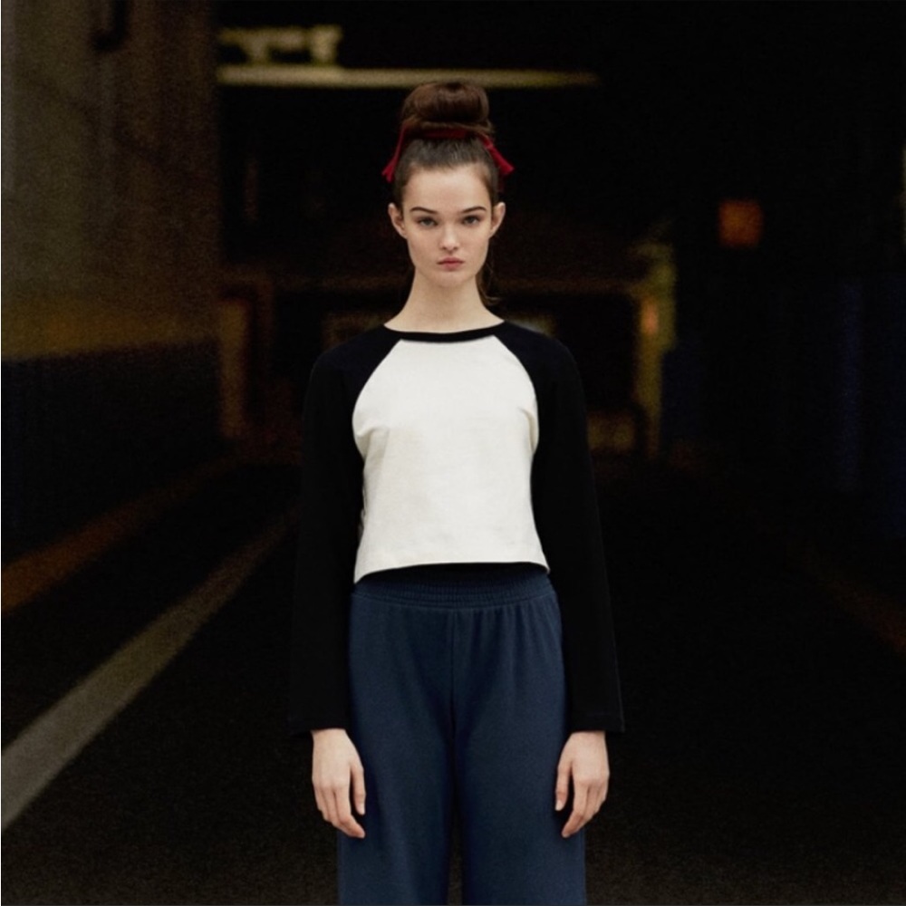 Zara COMBINATION CROP T-SHIRT NWT